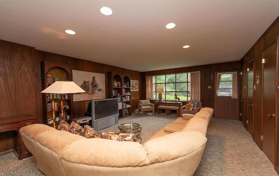 house for sale abington midcentury split-level den
