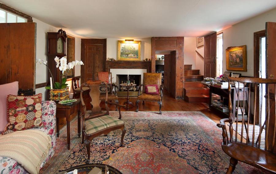 house for sale wrightstown hortulus farm main house living room