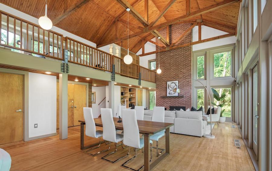house for sale newtown square remixed barn living and dining areas