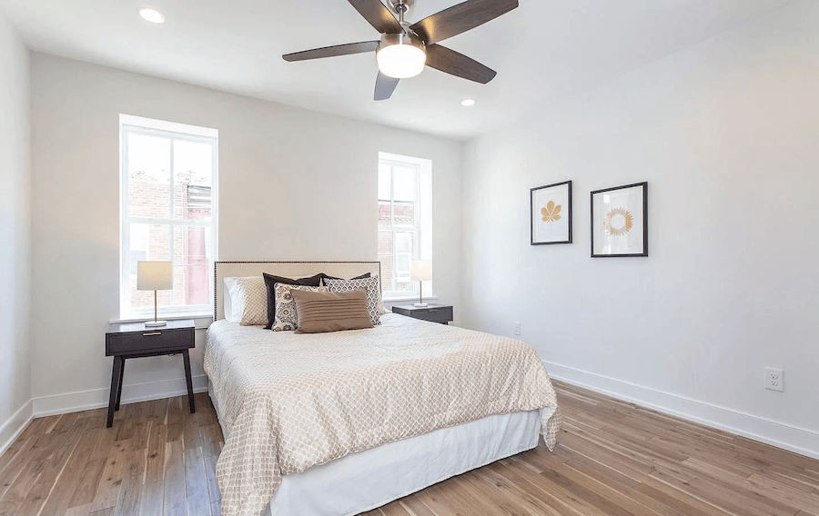 house for sale point breeze rehabbed row house bedroom