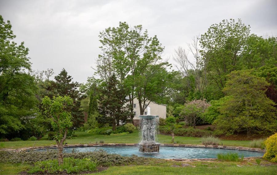 house for sale wrightstown hortulus farm garden fountain