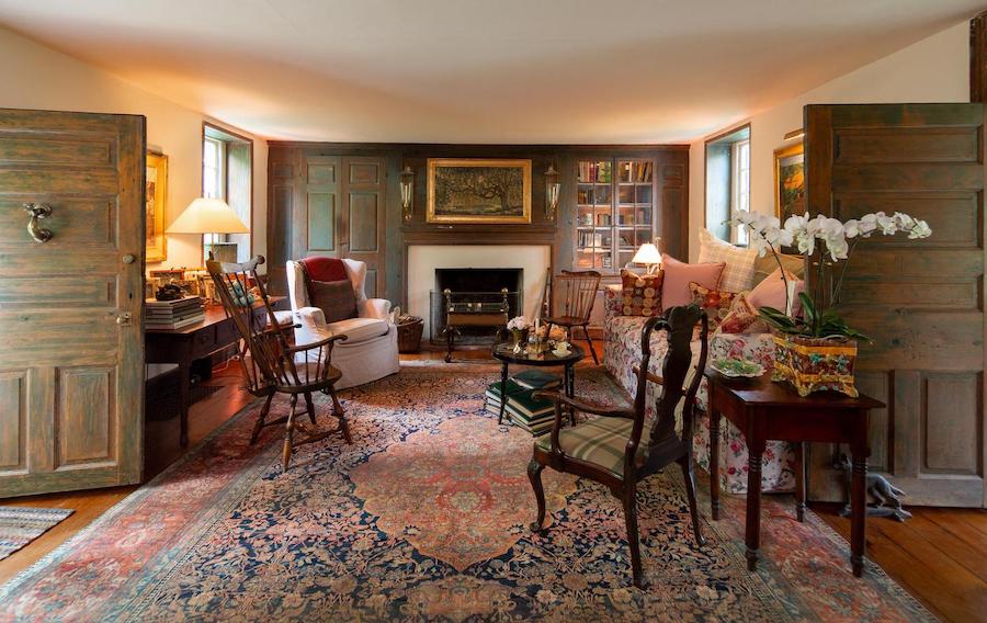 house for sale wrightstown hortulus farm main house living room