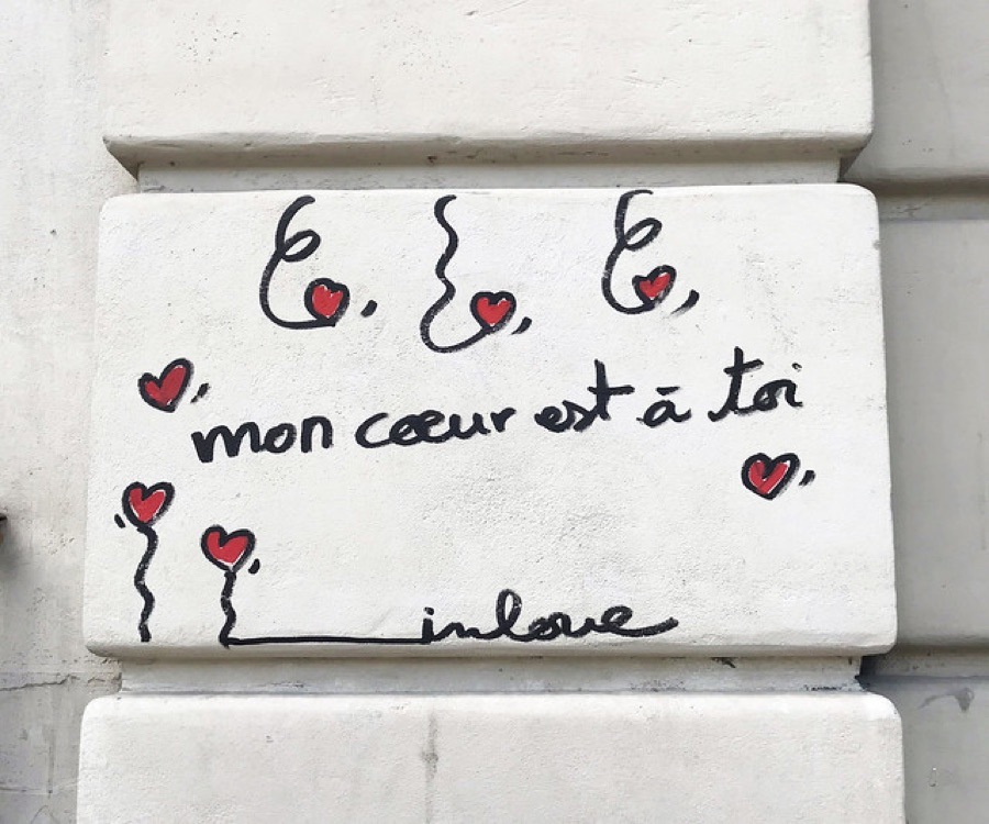 romantic french graffiti