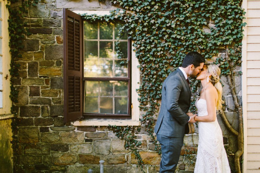 Bride and groom first look