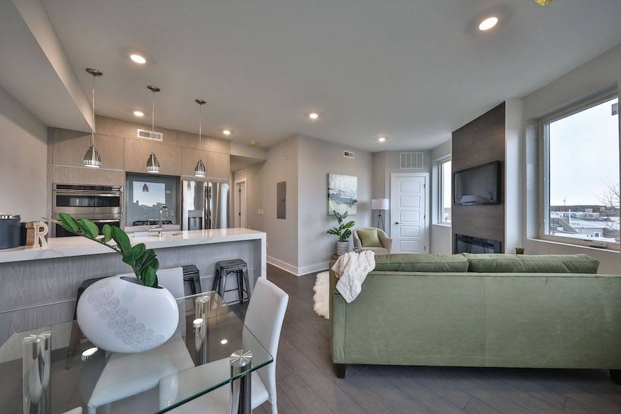 condo for sale fishtown starter condo main living area