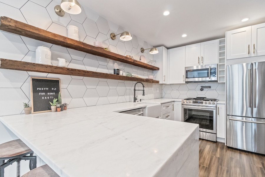 house for sale fishtown rehabbed rowhouse kitchen