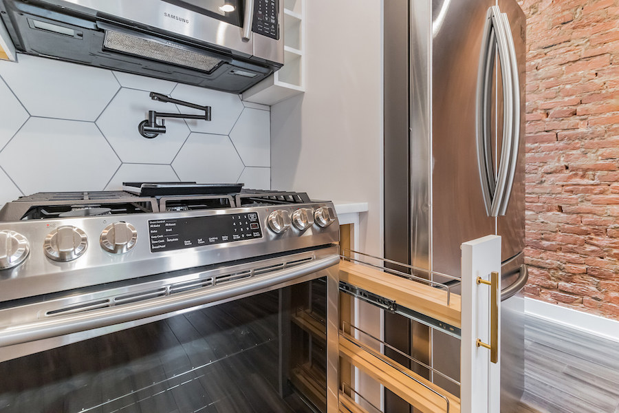 house for sale fishtown rehabbed rowhouse spice rack