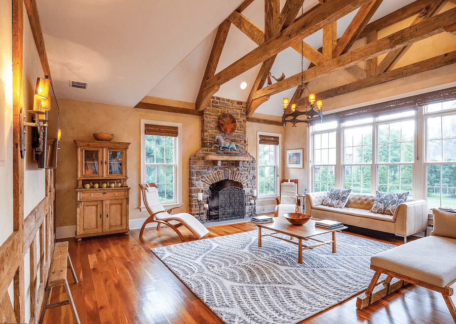 house for sale villanova custom tudor great room