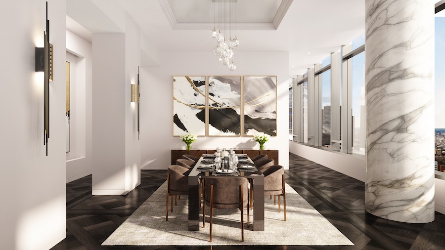 the laurel penthouse dining room