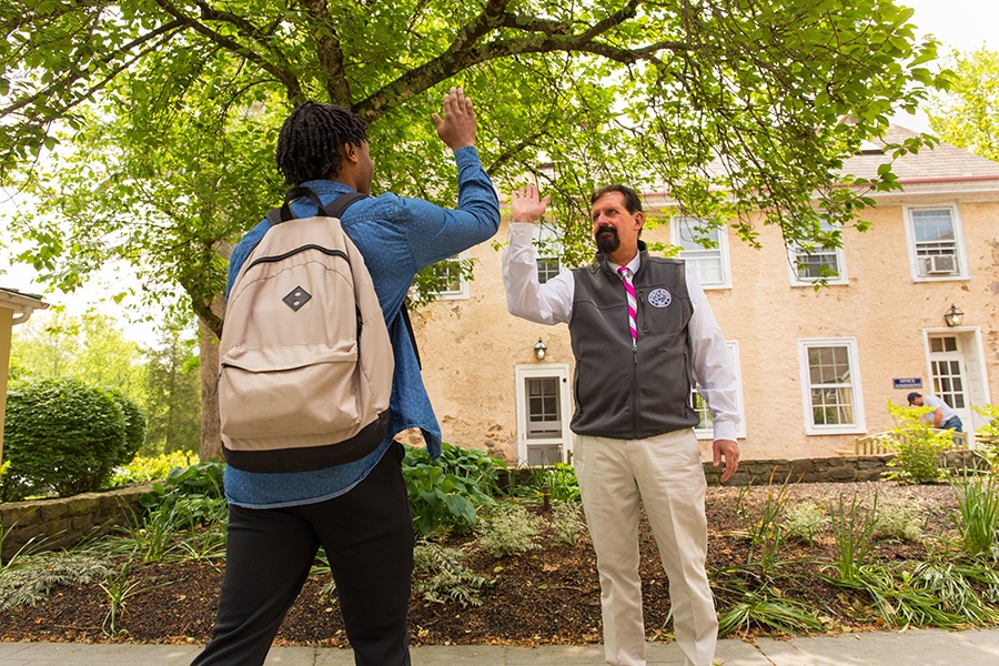 Solebury School student and teacher