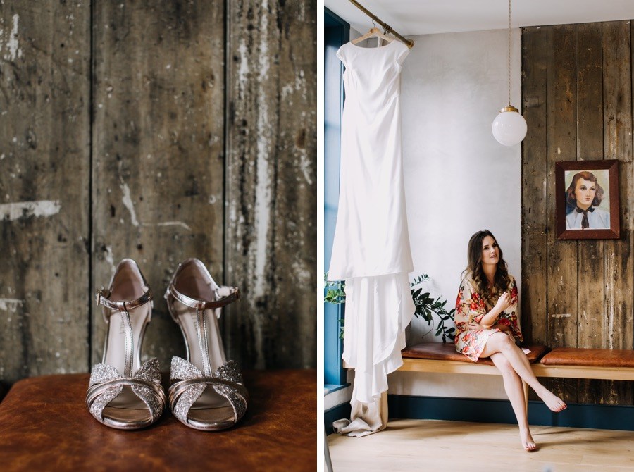 Glitter wedding shoes
