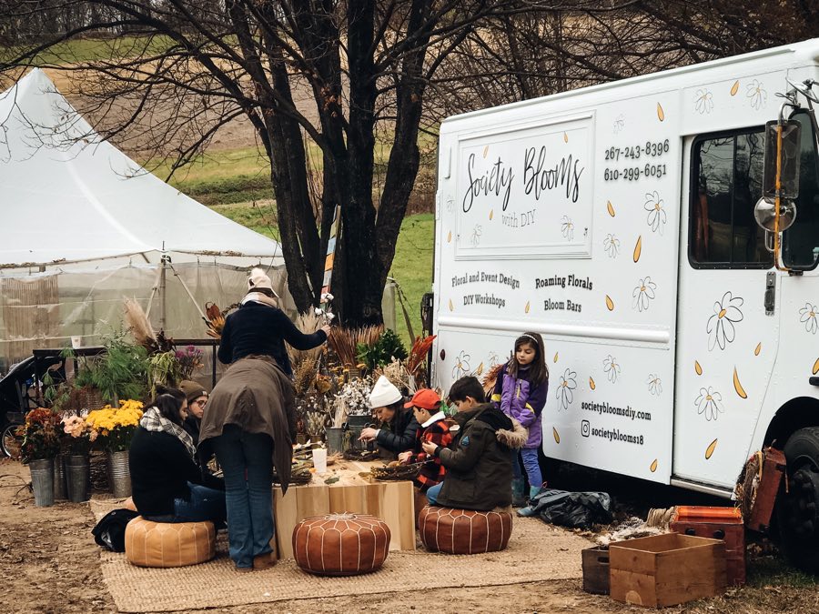 society blooms flower truck