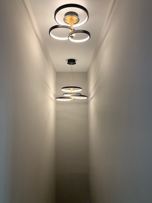 condo for sale fishtown modern industrial condo lighting in foyer stairwell