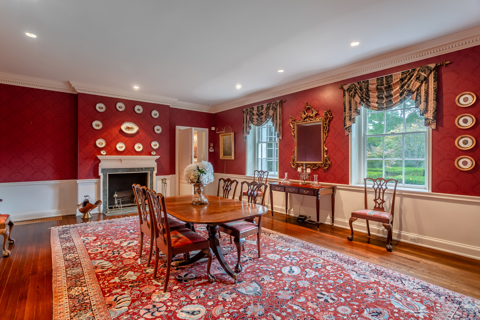 gladwyne colonial revival mansion formal dining room
