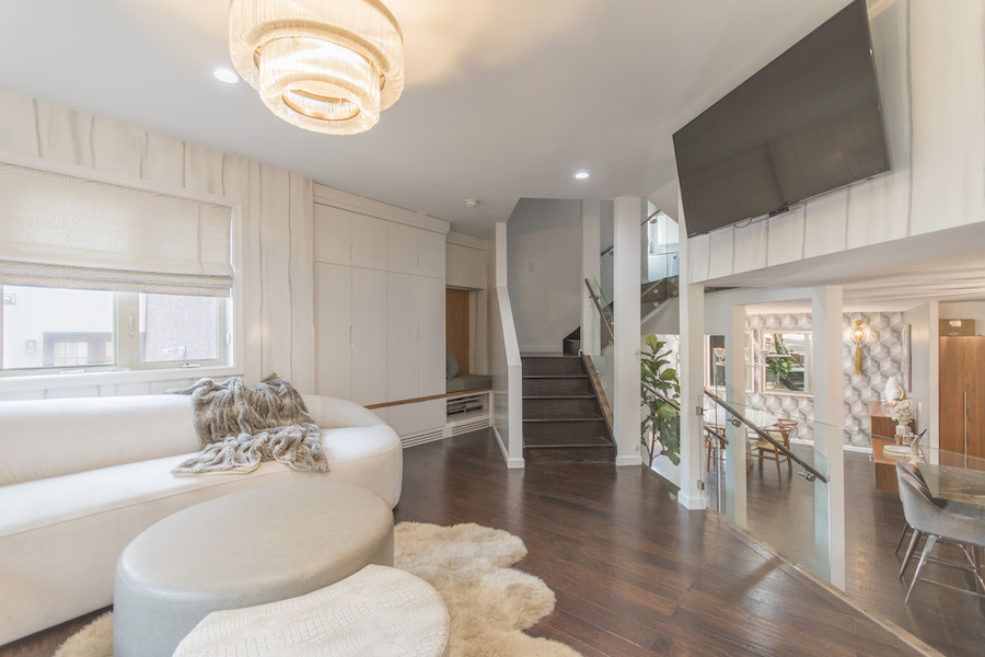 northern liberties designer townhouse living room