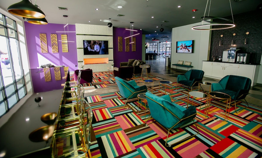 the hub at 31 brewerytown apartment profile tv lounge