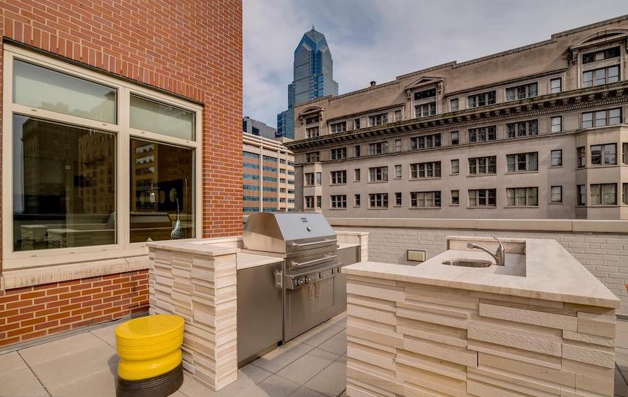 apartment for rent rittenhouse square allison penthouse outdoor kitchen