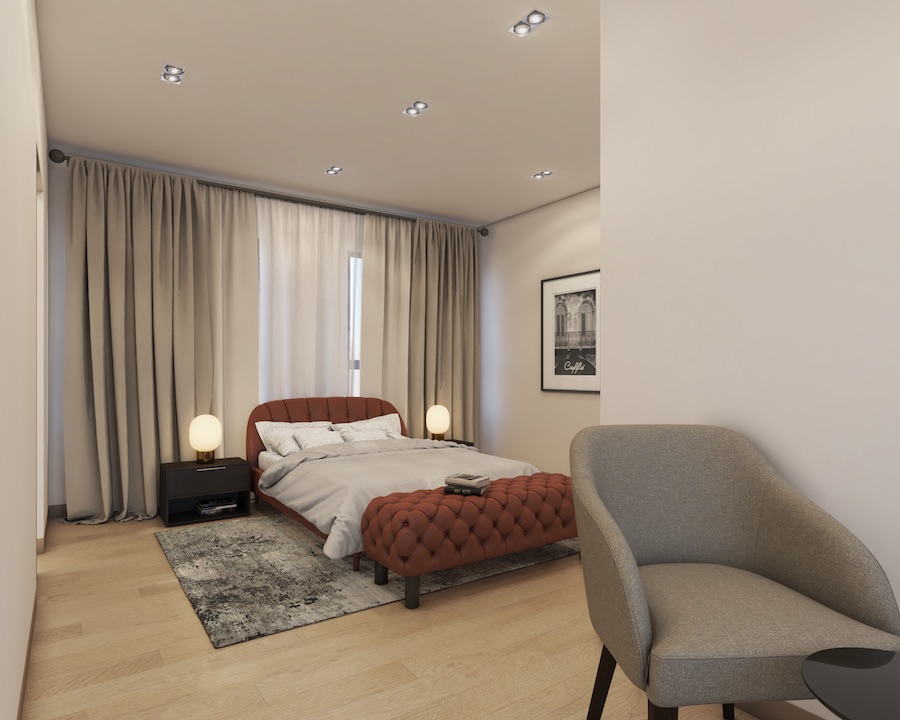 callowhill court master bedroom rendering