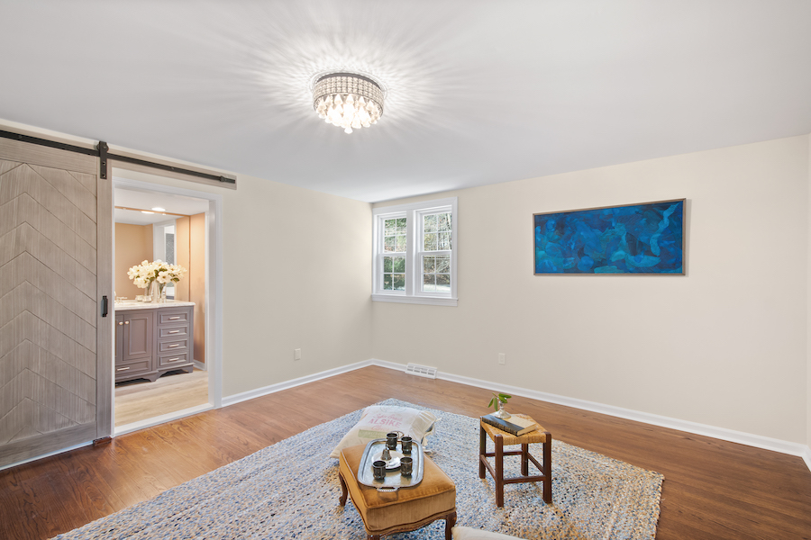 cherry hill grube residence master bedroom and bathroom