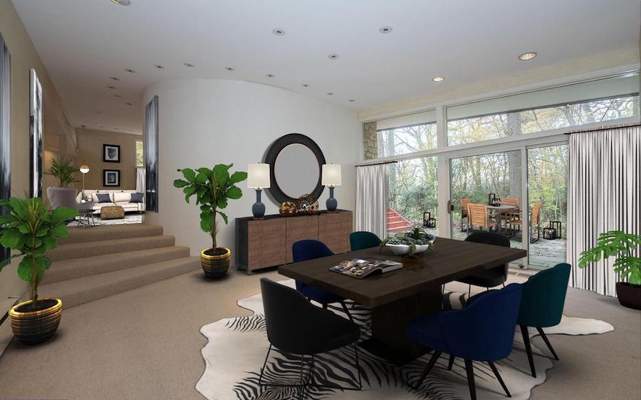house for sale penn valley midcentury modern dining room