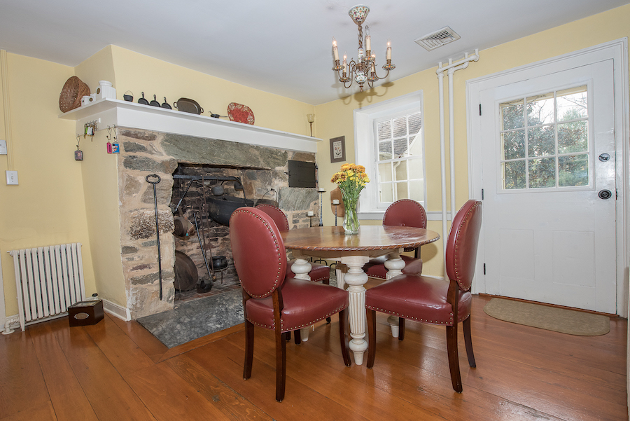 house for sale plymouth meeting cook-livezey house kitchen dining area