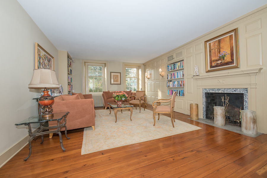 house for sale plymouth meeting cook-livezey house living room