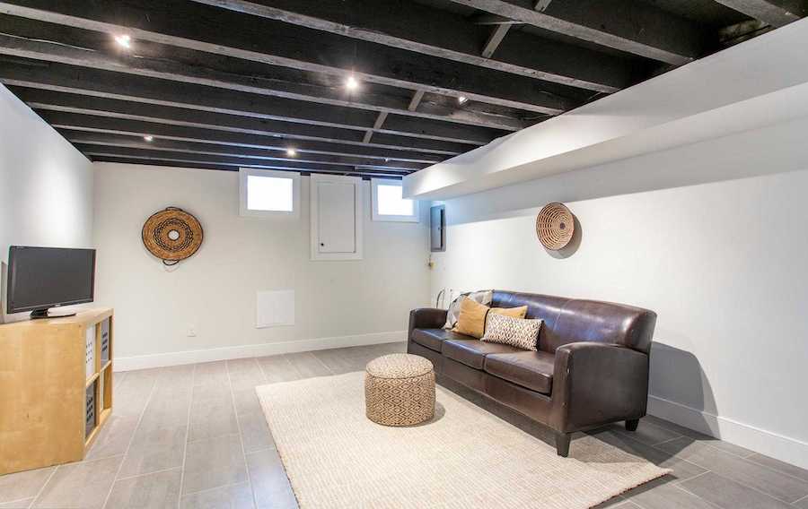 point breeze modern workingman's row house basement