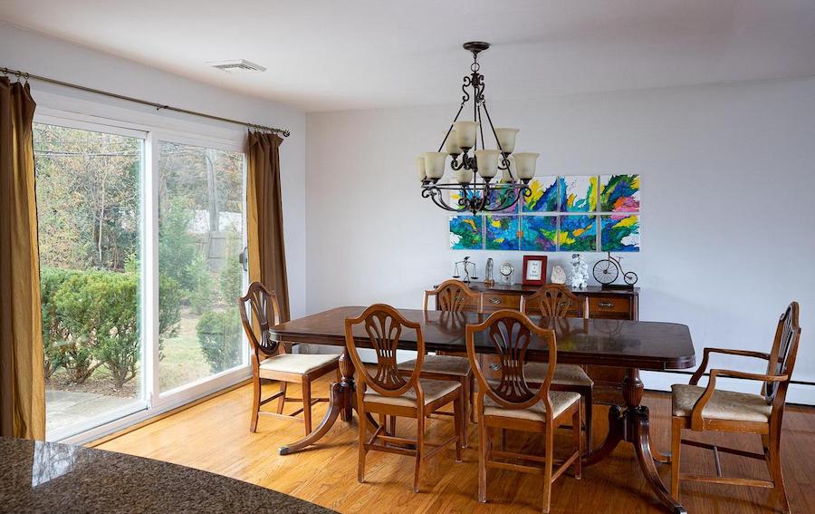 hwynnewood split-level contemporary dining room