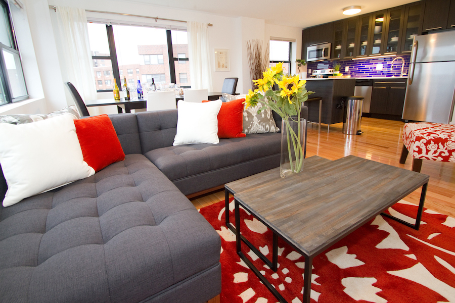 rittenhouse hill model 2br living room