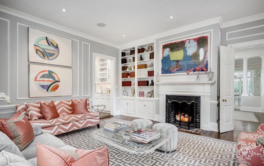 house for sale chestnut hill designer colonial living room