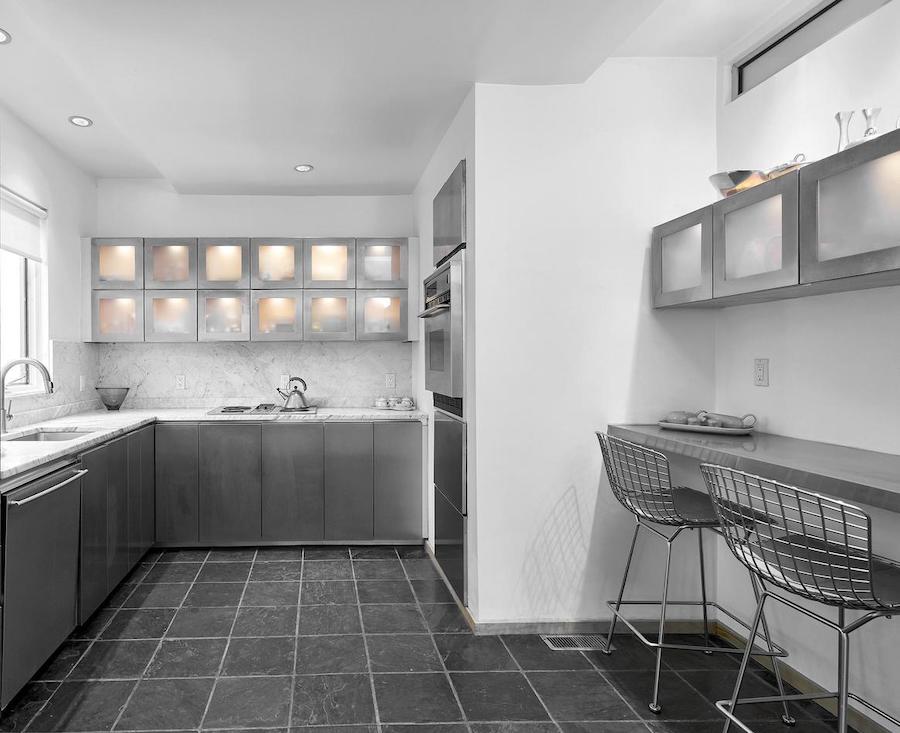 north hills restored midcentury modern kitchen