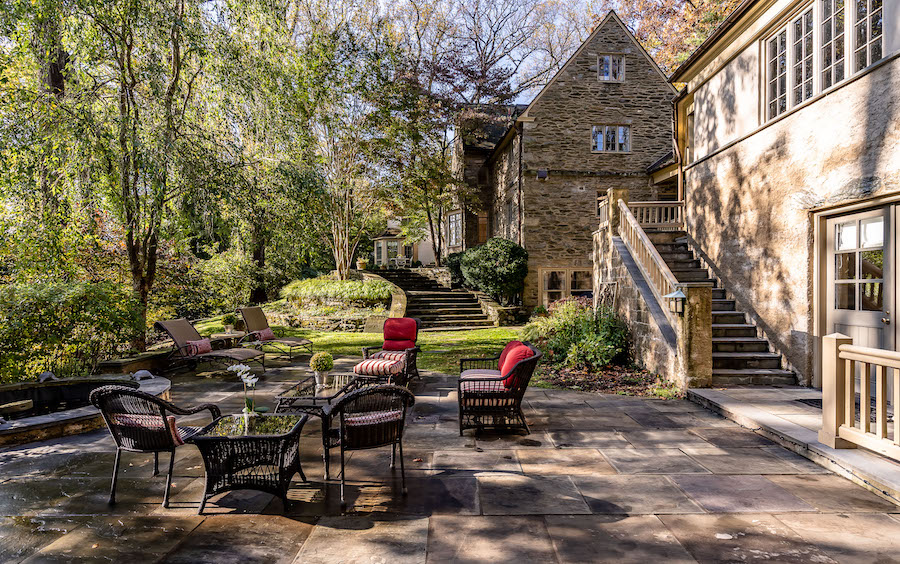 haverford emlen evans house lower terrace