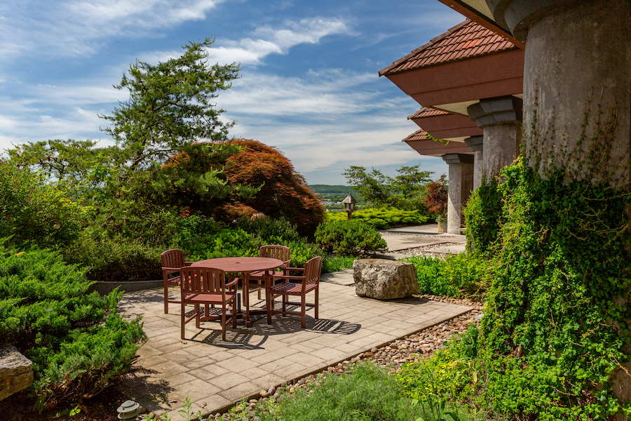 sinking spring hilltop mansion main floor rear terrace