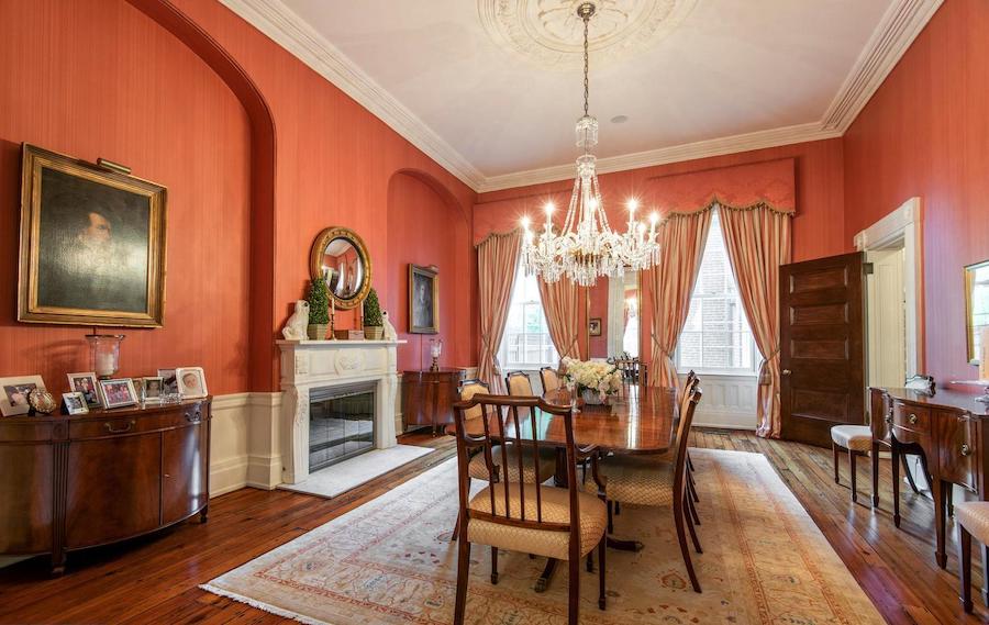 house for sale society hill federal townhouse dining room
