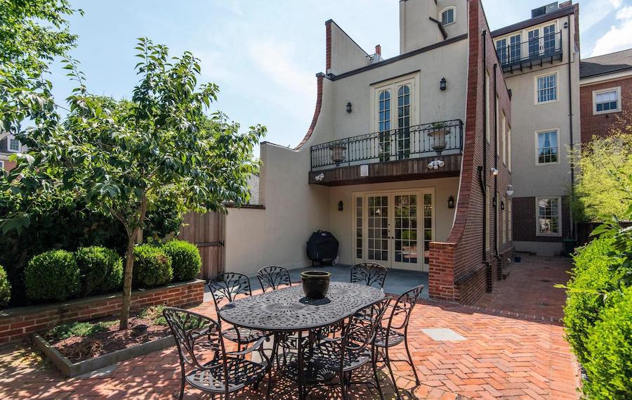 society hill federal townhouse rear garden