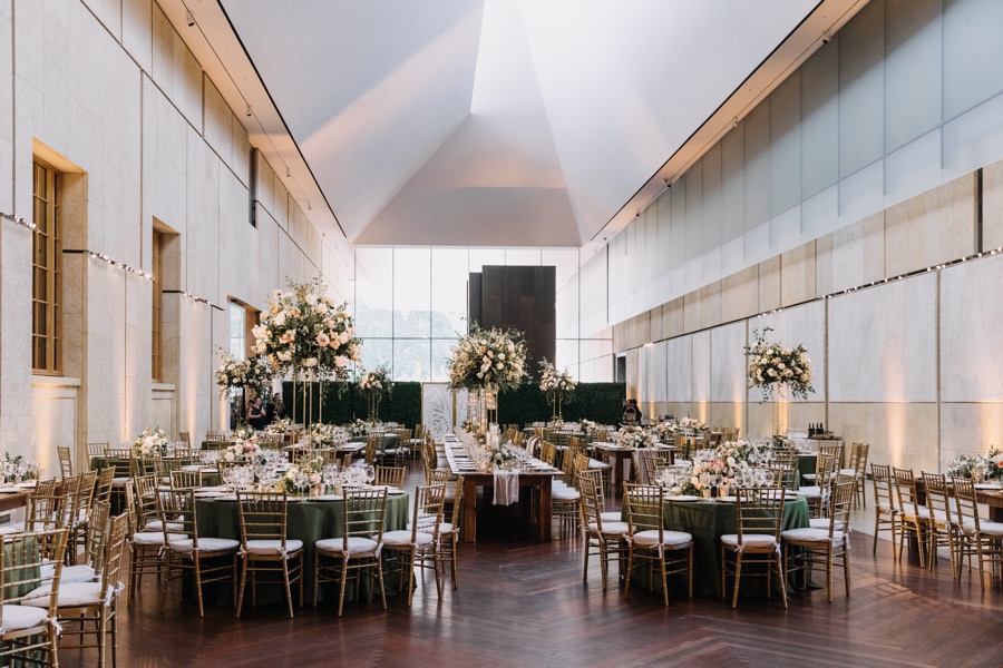 pink barnes foundation wedding