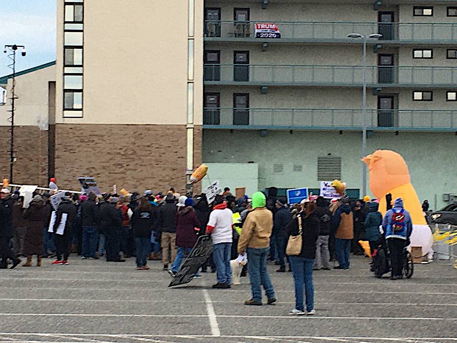 trump rally protest wildwood