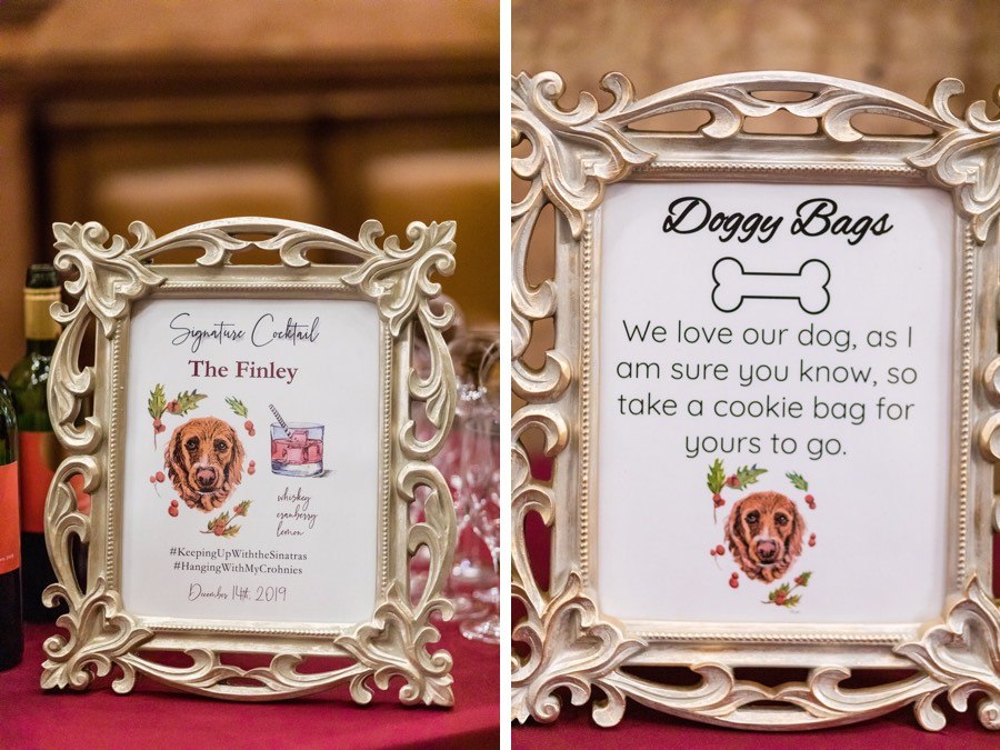 Dog wedding decor
