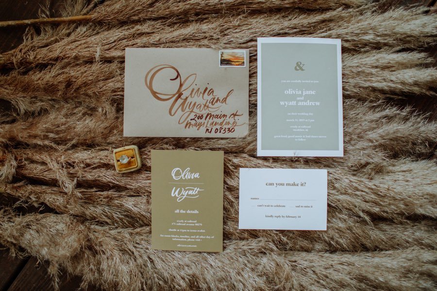Charlie Whiskey wedding invitation