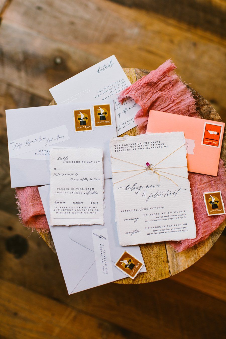 Rabbit Rabbit Crew wedding invitation