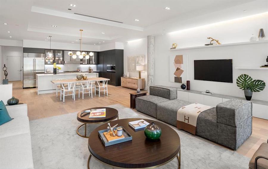 condo for sale rittenhouse square new construction main living area