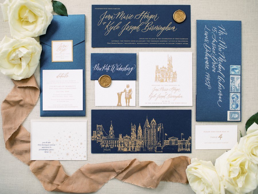Lewes Lettering Co. wedding invitations