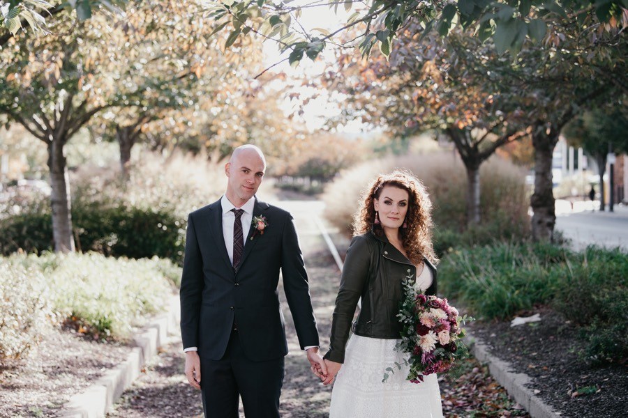 Bride and groom portrait