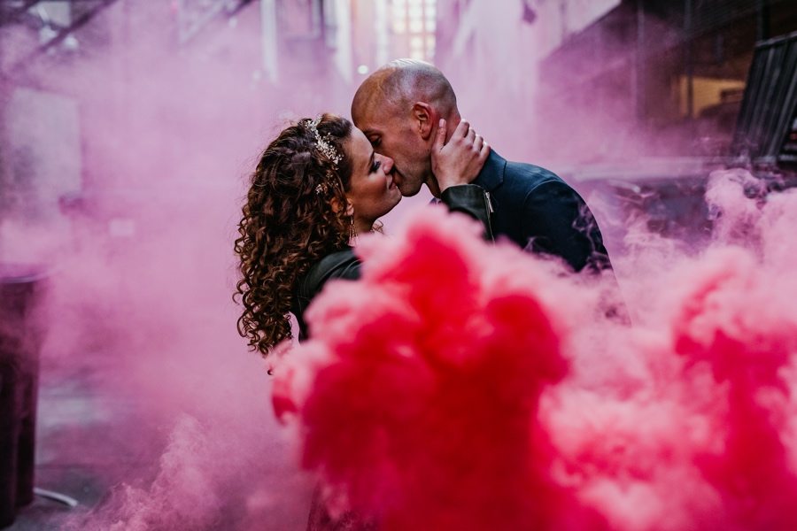 Bride and groom portrait
