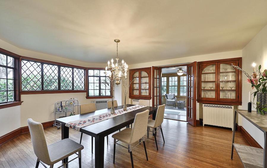 east falls tudor revival house for sale dining room