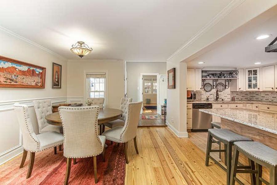 dining room and kitchen