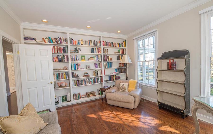 villanova neo-colonial house for sale library