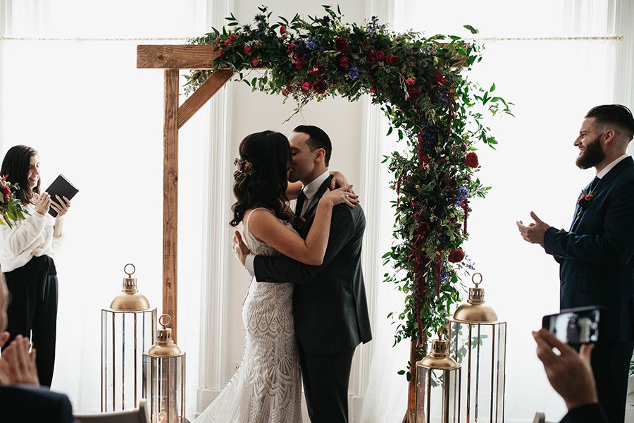 Intimate wedding ceremony