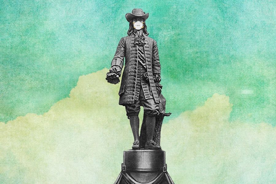 Coronavirus in Philly: Rabbi Wants a Mask On the William Penn Statue