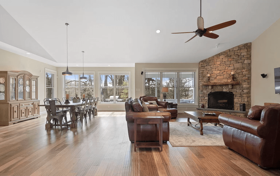 kennett square craftsman house for sale living and dining rooms
